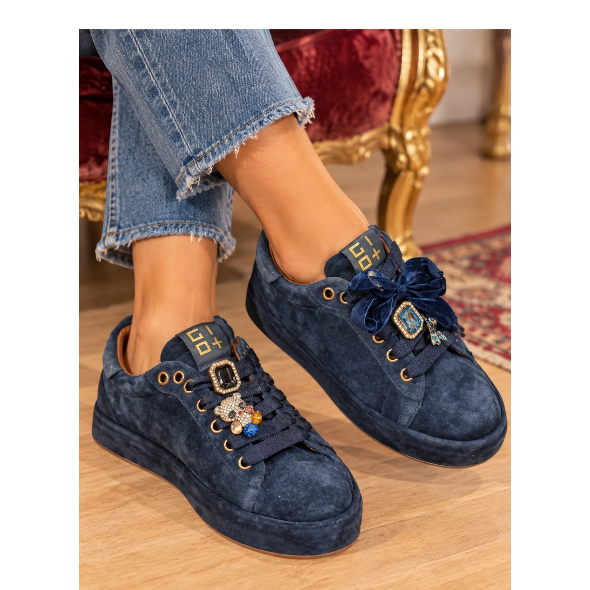 SNEAKERS BLU NAVY CON PLATFORM