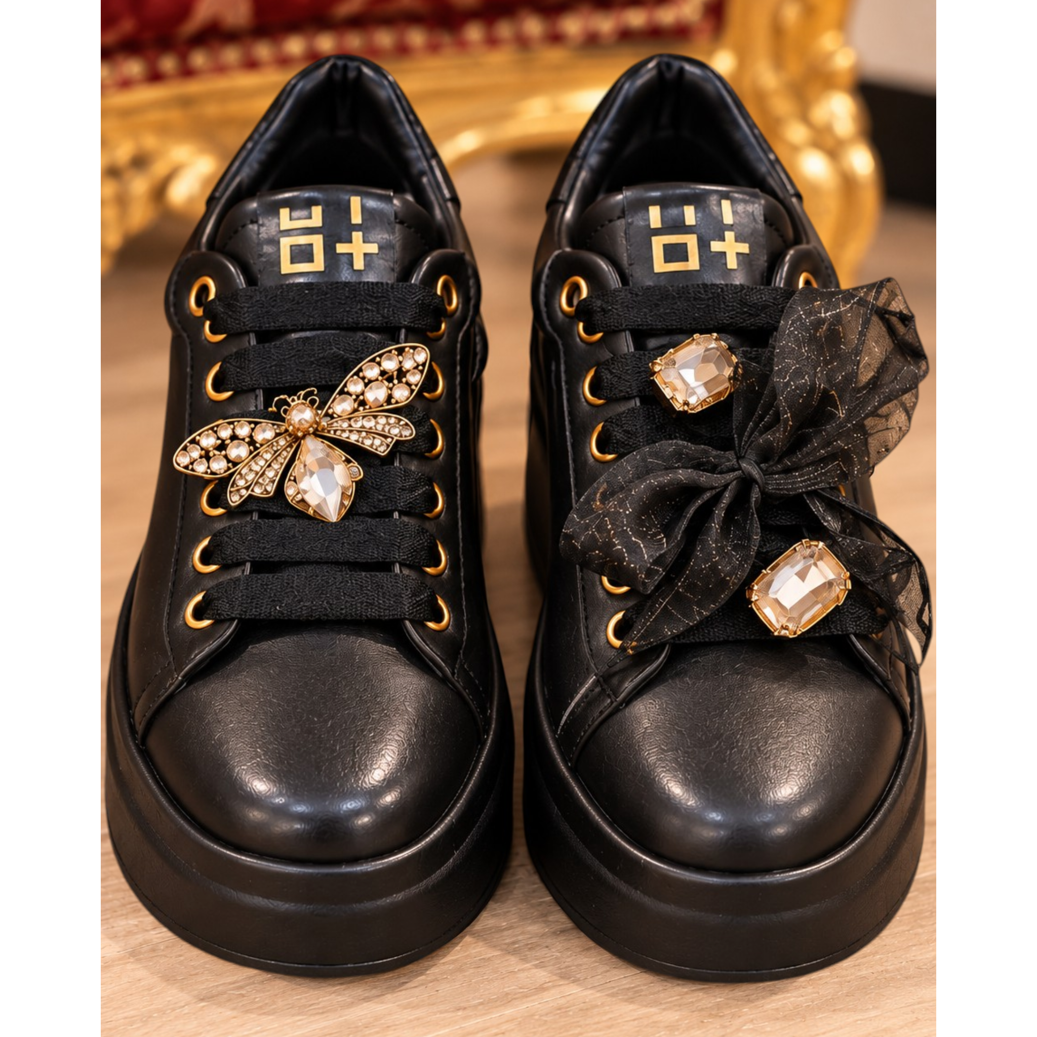 SNEAKERS NERA CON PLATFORM