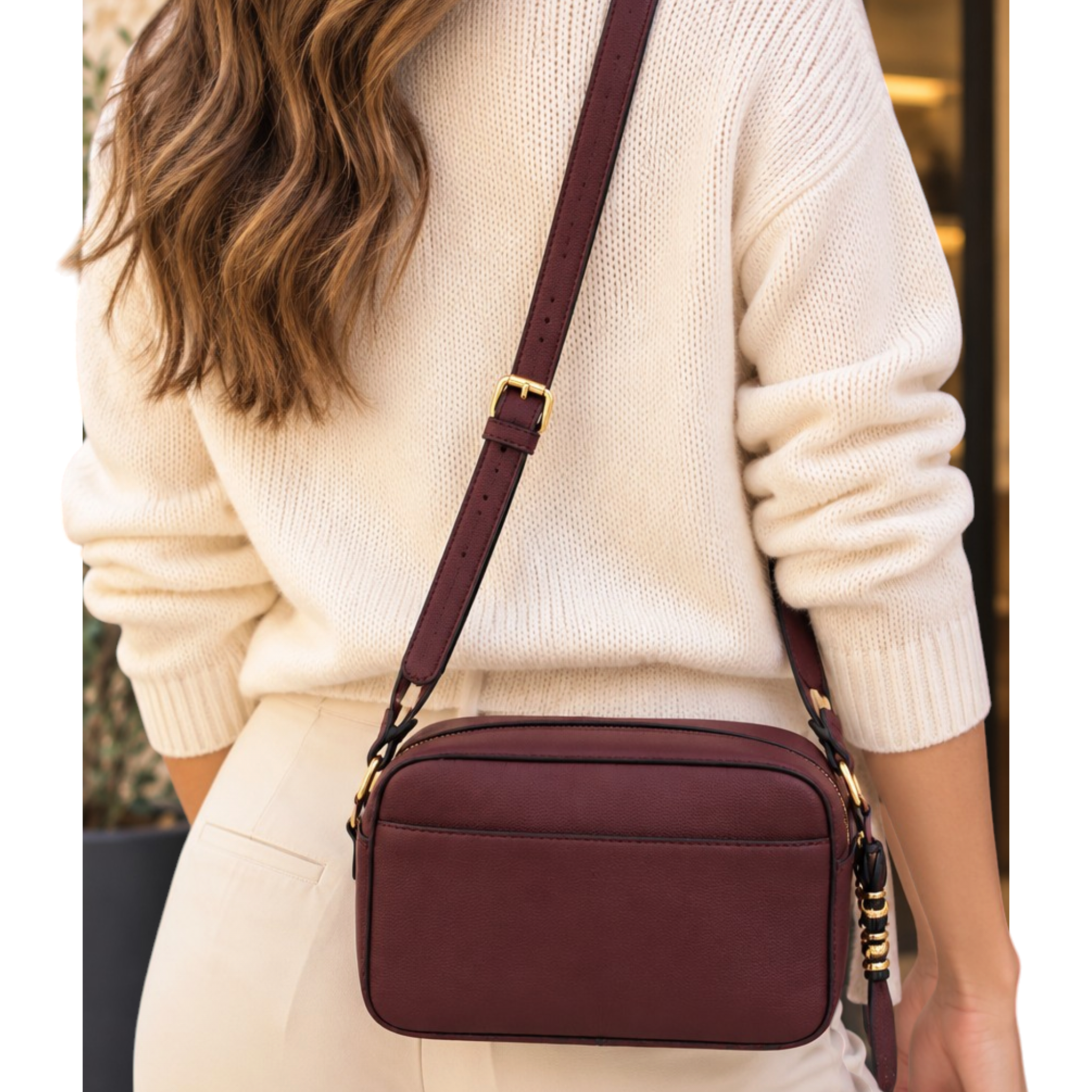 BORSA A TRACOLLA COLOR BORDEAUX
