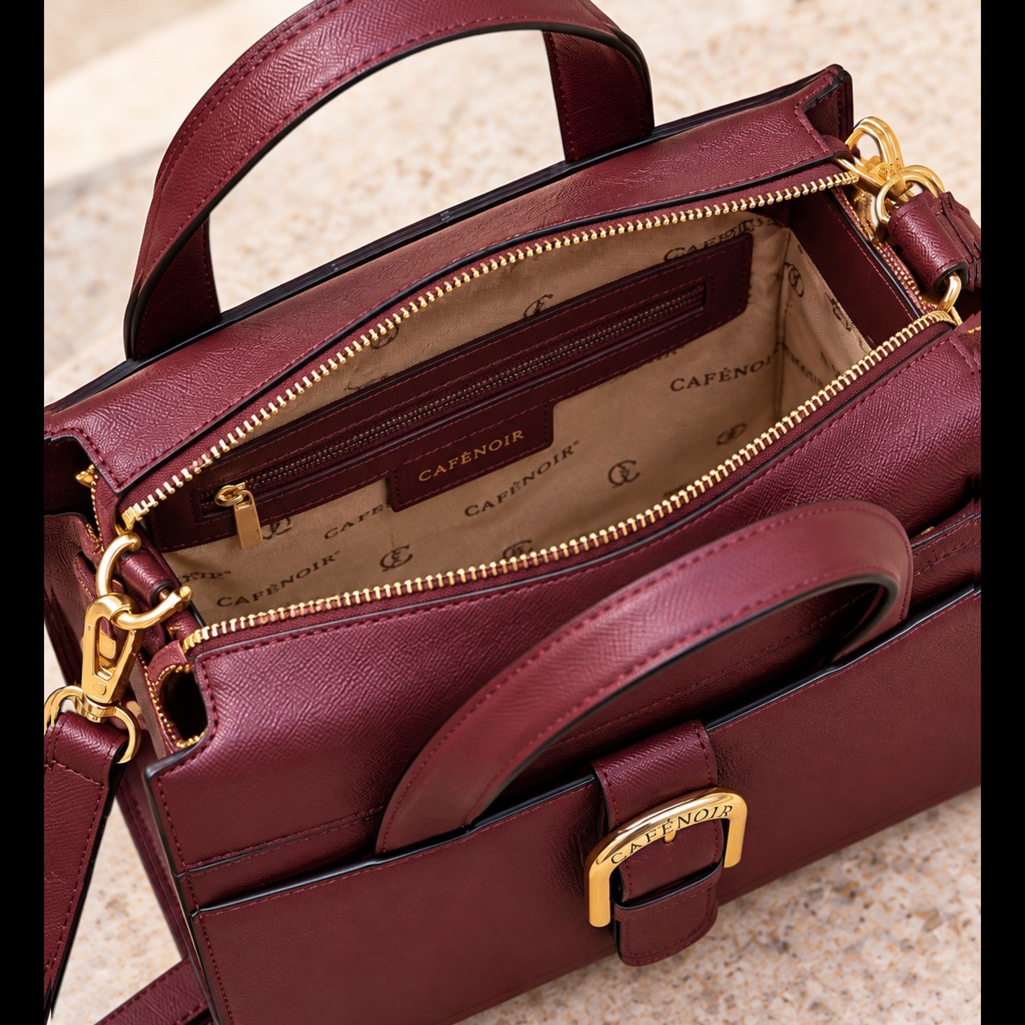 BORSA BORDEAUX CON TRACOLLA